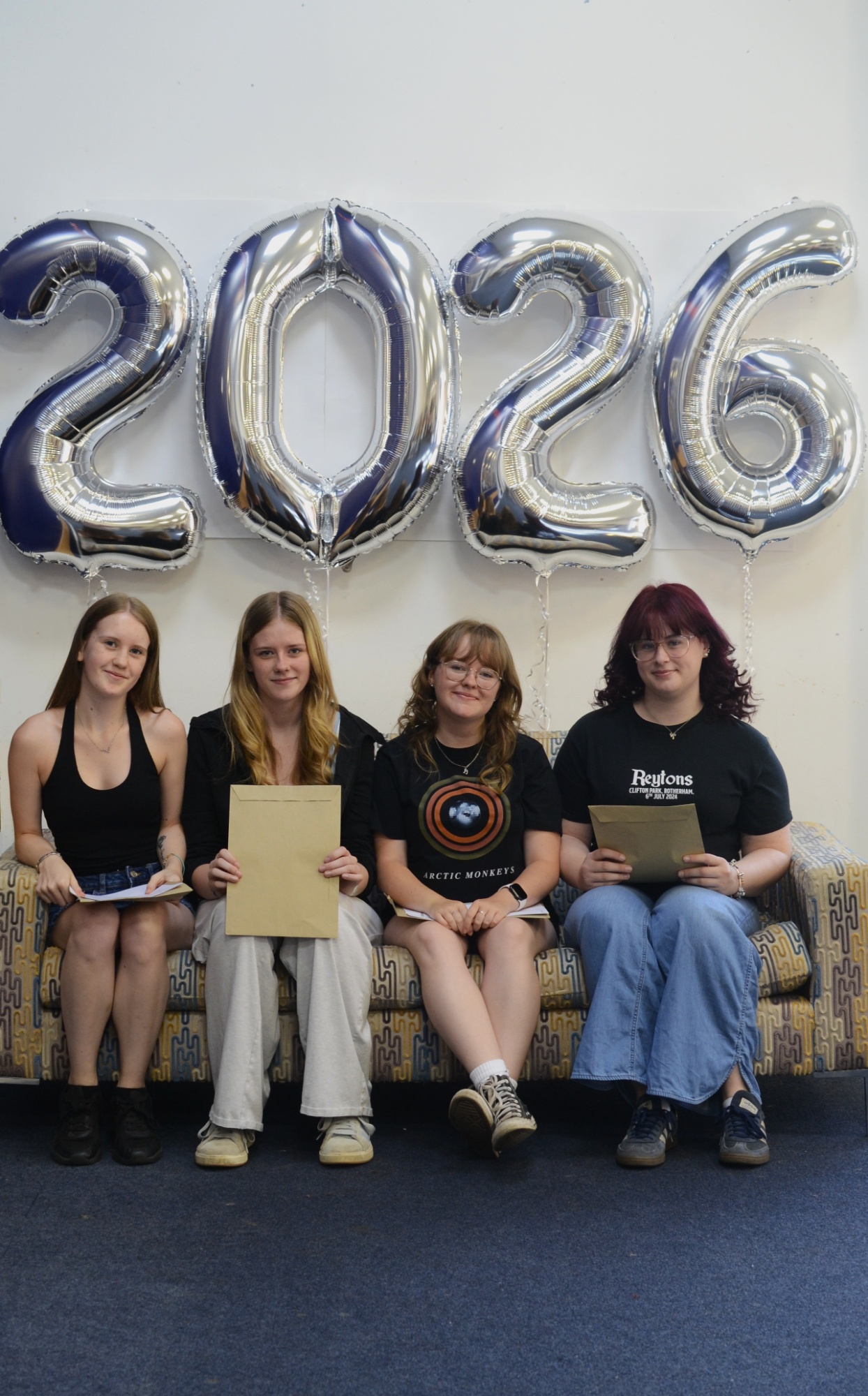 Eckington Sixth Formers smiling with their results