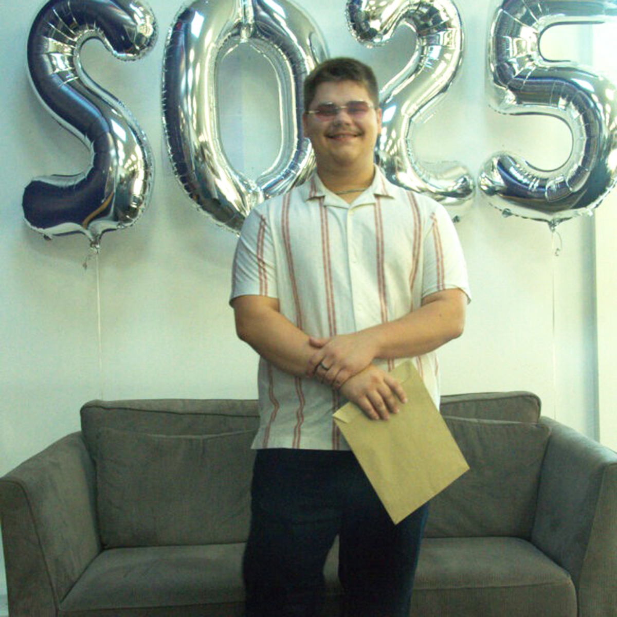 Eckington sixth formers receiving their exam results