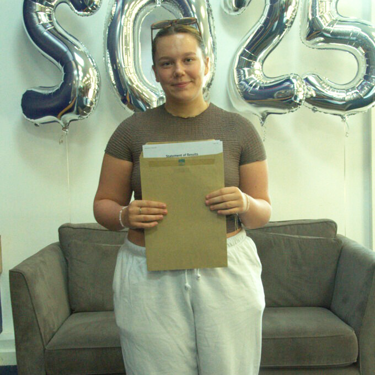 Eckington sixth formers receiving their exam results