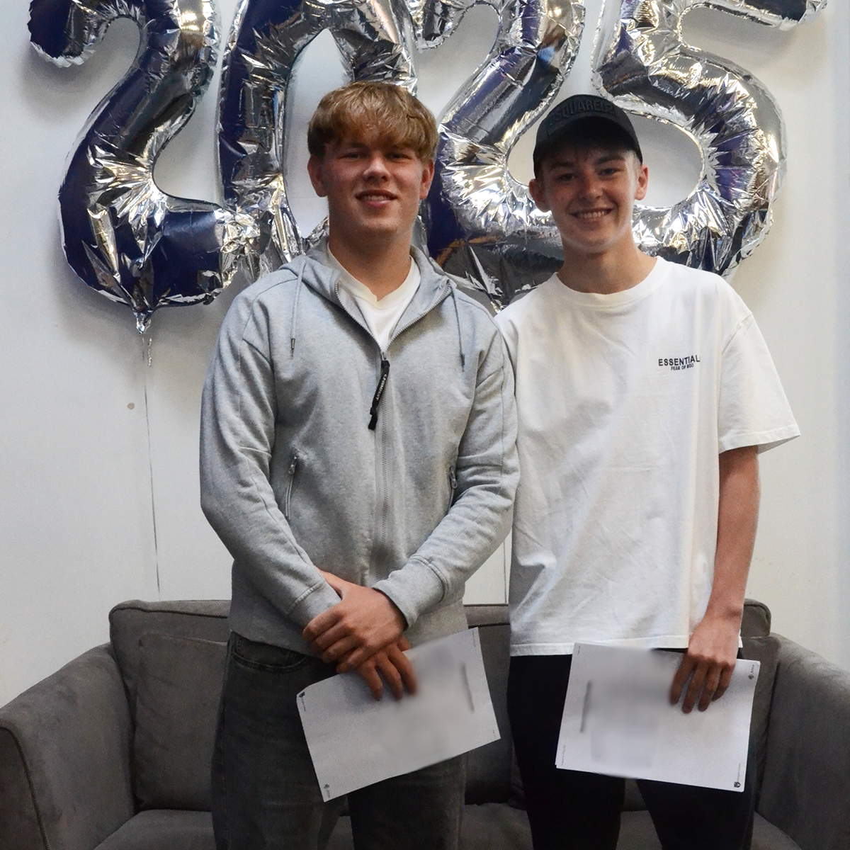 Students collecting their exam results