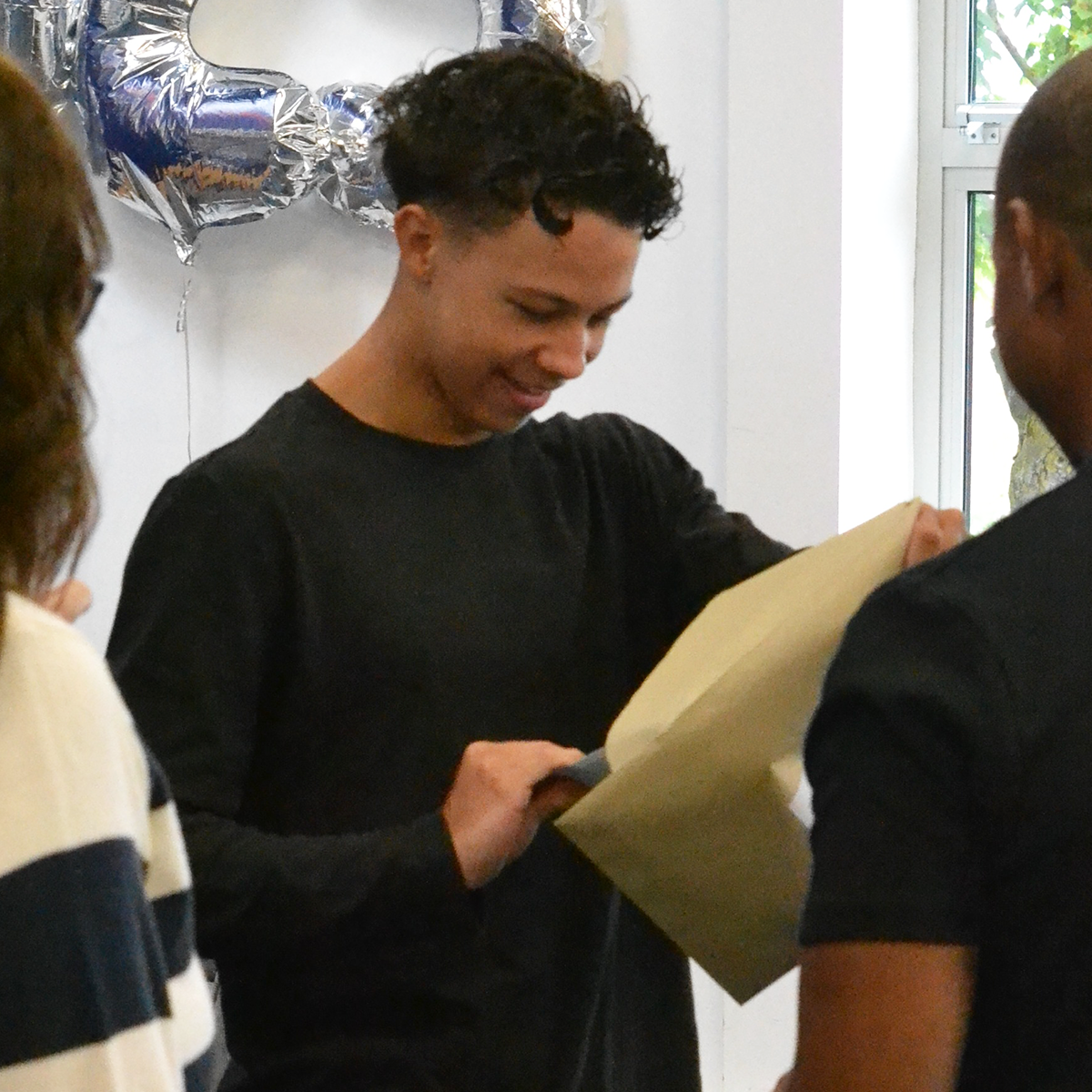 Students collecting their exam results