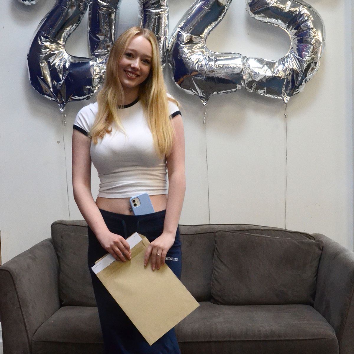Students collecting their exam results