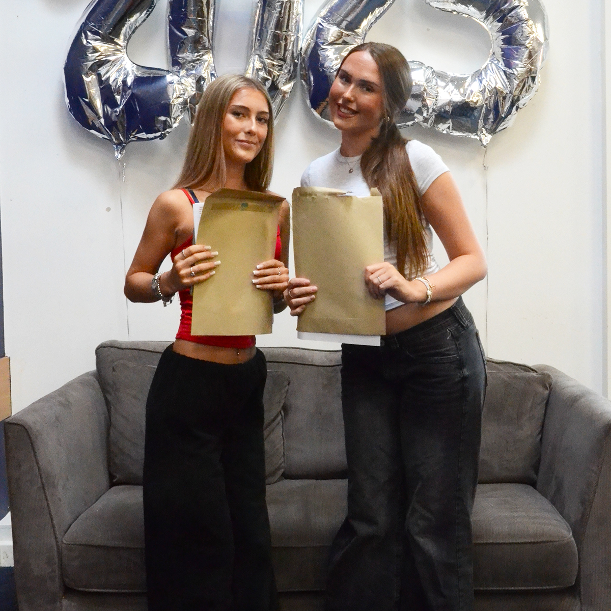 Students collecting their exam results