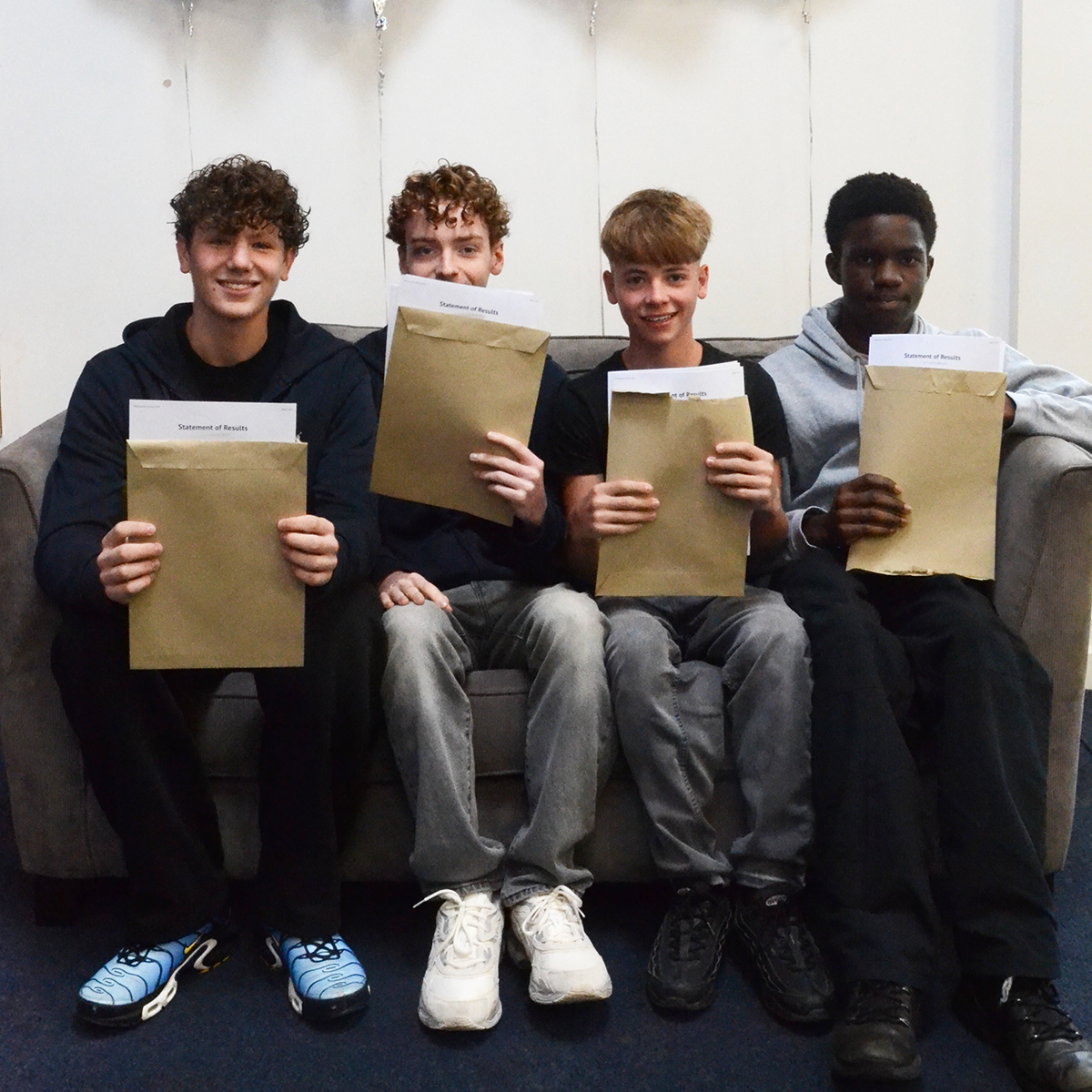 Students collecting their exam results