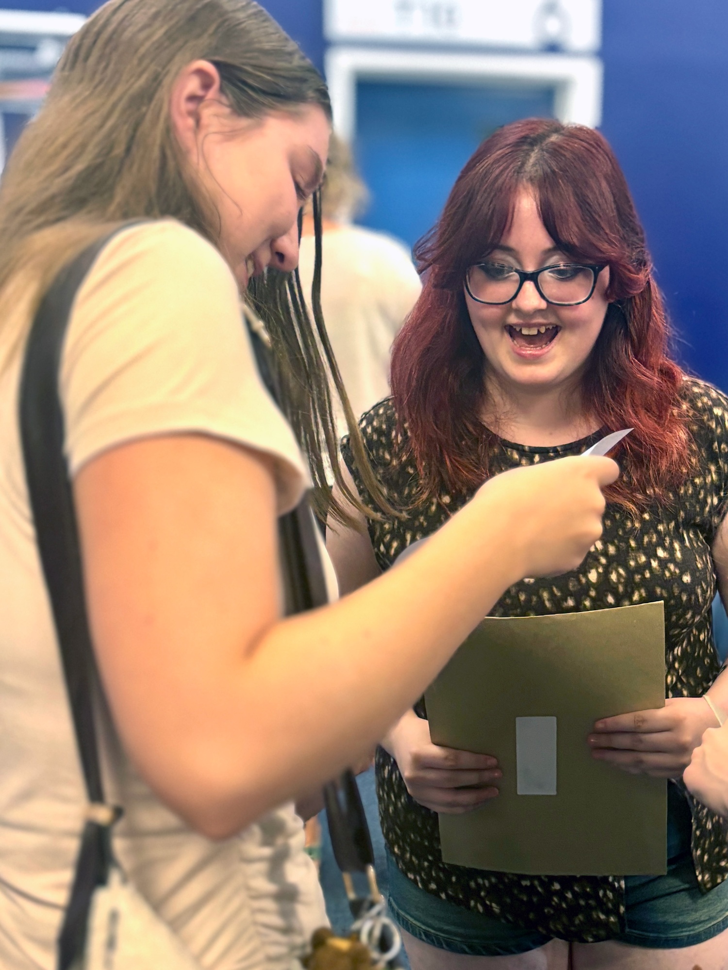 Eckington Sixth Formers opening their A level results