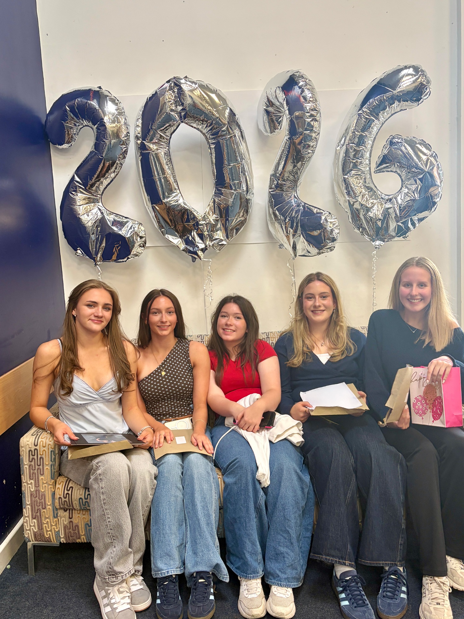 Eckington School students opening and celebrating their GCSE results